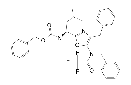 2-(1(S)-(Carbobenzyloxyamino)-3-methylbutyl)-4-benzyl-5-(N-benzyltrifluoroacetamido)oxazole