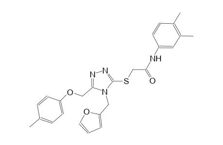 N-(3,4-dimethylphenyl)-2-({4-(2-furylmethyl)-5-[(4-methylphenoxy)methyl]-4H-1,2,4-triazol-3-yl}sulfanyl)acetamide