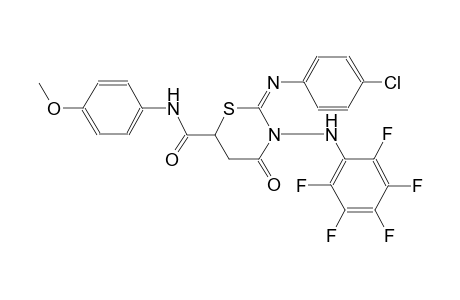 2H-1,3-thiazine-6-carboxamide, 2-[(4-chlorophenyl)imino]tetrahydro-N-(4-methoxyphenyl)-4-oxo-3-[(2,3,4,5,6-pentafluorophenyl)amino]-, (2E)-