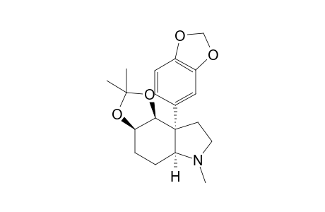 (3aS,4S,5R,7aS)-Octahydro-4,5-O-isopropylidenedioxy-1-methyl-3a-(3,4-methylenedioxy)phenylindole