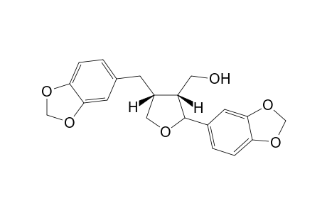2-(3',4'-Methylenedioxyphenyl)-tetrahydrofuran-4-(3",4"-methylenedioxbenzyl)-3-carbinol