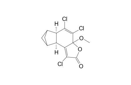 (5a.alpha.,6.beta.8.beta.,8a.alpha.)-1,4,5-Trichloro-3a,5a,6,7,8,8a-hexahydro-3a-methoxy-6,8-methano-2H-indeno[5,4-b]furan-2-one