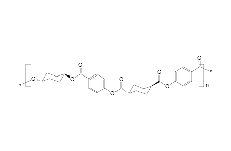 Poly(1,4-e-oxycyclohexyleneoxybenzoyloxy-1,4-e-cyclohexanedicarbonyloxybenzoyl)