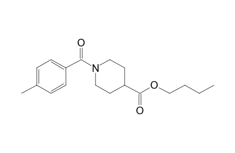 Isonipecotic acid, N-(4-methylbenzoyl)-, butyl ester