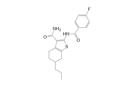 2-[(4-fluorobenzoyl)amino]-6-propyl-4,5,6,7-tetrahydro-1-benzothiophene-3-carboxamide