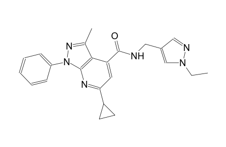 6-cyclopropyl-N-[(1-ethyl-1H-pyrazol-4-yl)methyl]-3-methyl-1-phenyl-1H-pyrazolo[3,4-b]pyridine-4-carboxamide