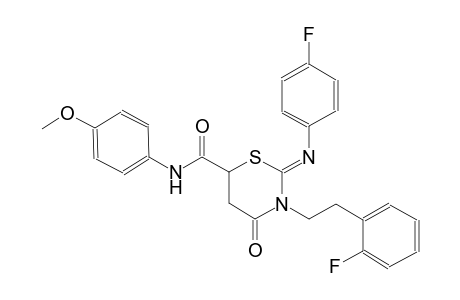 (2Z)-3-[2-(2-fluorophenyl)ethyl]-2-[(4-fluorophenyl)imino]-N-(4-methoxyphenyl)-4-oxotetrahydro-2H-1,3-thiazine-6-carboxamide