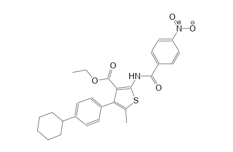 ethyl 4-(4-cyclohexylphenyl)-5-methyl-2-[(4-nitrobenzoyl)amino]-3-thiophenecarboxylate