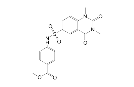 methyl 4-{[(1,3-dimethyl-2,4-dioxo-1,2,3,4-tetrahydro-6-quinazolinyl)sulfonyl]amino}benzoate