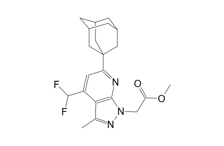 1H-pyrazolo[3,4-b]pyridine-1-acetic acid, 4-(difluoromethyl)-3-methyl-6-tricyclo[3.3.1.1~3,7~]dec-1-yl-, methyl ester