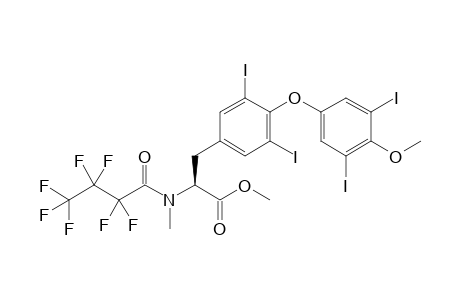 N,O-Dimethyl-N-(heptafluorobutyryl) - methyl ester derivative of tyroxine