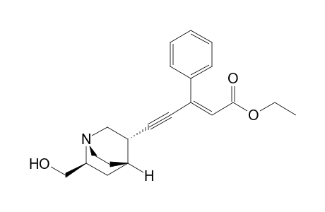 5-((1'S,2'S,4'S,5'S)-2'-Hydroxymethyl-1'-azabicyclo[2.2.2]oct-5'-yl)-3-phenyl-(E/Z)-2-penten-4-ynoic acid ethyl ester