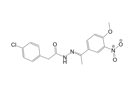 2-(4-chlorophenyl)-N'-[(E)-1-(4-methoxy-3-nitrophenyl)ethylidene]acetohydrazide