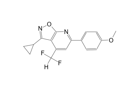 isoxazolo[5,4-b]pyridine, 3-cyclopropyl-4-(difluoromethyl)-6-(4-methoxyphenyl)-