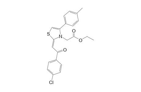 Ethyl 2-{2-[(Z)-(4-chlorophenyl)(oxo)ethylidene]-4-(4-methylphenyl)-1,3-thiazol-3-yl}acetate