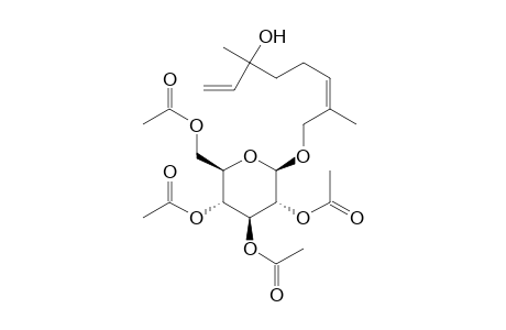 [(2R,3R,4S,5R,6R)-3,4,5-triacetoxy-6-[(2Z)-6-hydroxy-2,6-dimethyl-octa-2,7-dienoxy]tetrahydropyran-2-yl]methyl acetate