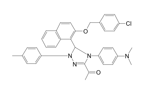 1-[3-[2-[(4-chlorophenyl)methoxy]naphthalen-1-yl]-4-(4-dimethylaminophenyl)-2-(4-methylphenyl)-3H-1,2,4-triazol-5-yl]ethanone
