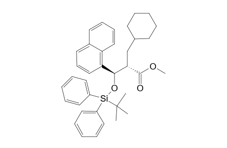 Methyl 2-(cyclohexylmethyl)-3-((1,1-dimethylethyl)diphenylsilyloxy)-3-(1-naphthyl)propanoate (2:1 anti/syn mixture)