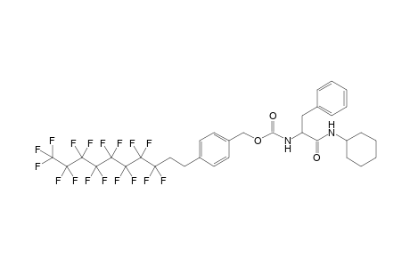 (1-Cyclohexylcarbamoyl-2-phenylethyl)carbamic acid 4-(3,3,4,4,5,5,6,6,7,7,8,8,9,9,10,10,10-heptadecafluorodecyl)benzyl ester