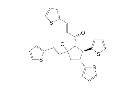 (E)-1-[(1R,2R,4R,5R)-2-hydroxy-4,5-di(thiophen-2-yl)-2-[(E)-2-thiophen-2-ylethenyl]cyclopentyl]-3-thiophen-2-ylprop-2-en-1-one