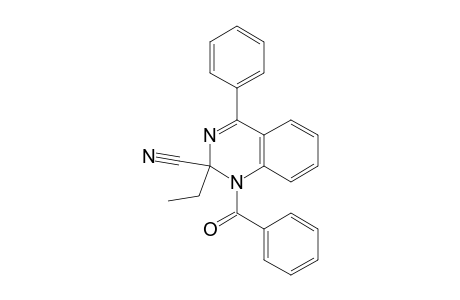 2-Quinazolinecarbonitrile, 1-benzoyl-2-ethyl-1,2-dihydro-4-phenyl-