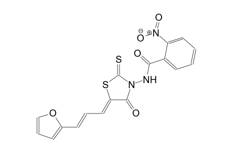 N-{(5Z)-5-[(2E)-3-(2-furyl)-2-propenylidene]-4-oxo-2-thioxo-1,3-thiazolidin-3-yl}-2-nitrobenzamide
