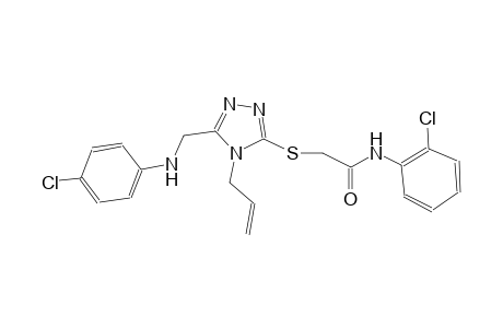 2-({4-allyl-5-[(4-chloroanilino)methyl]-4H-1,2,4-triazol-3-yl}sulfanyl)-N-(2-chlorophenyl)acetamide