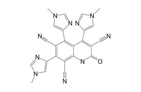 4,5,7-TRIS-(1-METHYL-1H-IMIDAZOL-4-YL)-2-OXO-1,2-DIHYDROQUINOLINE-3,6,8-TRICARBONITRILE