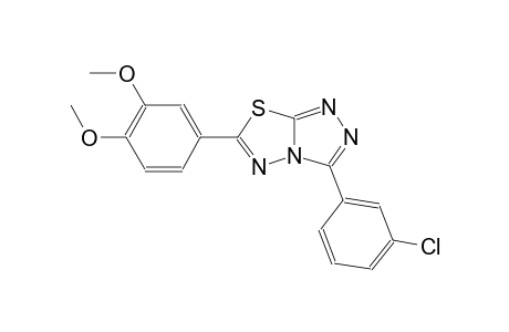 3-(3-chlorophenyl)-6-(3,4-dimethoxyphenyl)[1,2,4]triazolo[3,4-b][1,3,4]thiadiazole