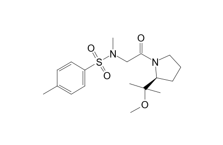 N-Methyl-N-tosyl-N'-[(2S)-1-(1-methoxy-1-methyl)ethylpyrrolidinyl]sarcosinamide