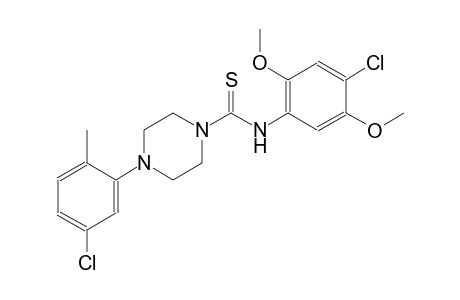 N-(4-chloro-2,5-dimethoxyphenyl)-4-(5-chloro-2-methylphenyl)-1-piperazinecarbothioamide