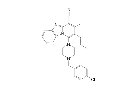 1-[4-(4-chlorobenzyl)-1-piperazinyl]-3-methyl-2-propylpyrido[1,2-a]benzimidazole-4-carbonitrile