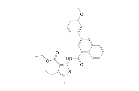 ethyl 4-ethyl-2-({[2-(3-methoxyphenyl)-4-quinolinyl]carbonyl}amino)-5-methyl-3-thiophenecarboxylate