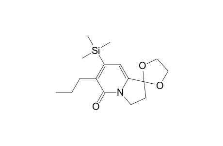 2',3'-Dihydro-5'-oxo-6'-propyl-7'-(trimethylsilyl)spiro[1,3-dioxolane-2,1'(5'H)-indolizine]