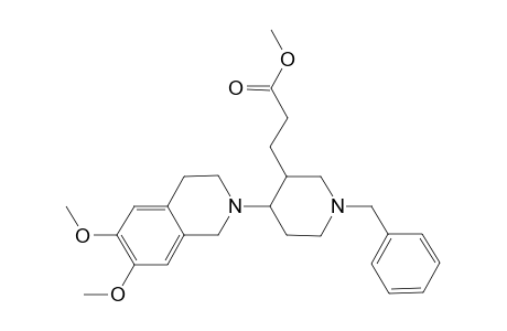 3-[1-benzyl-4-(6,7-dimethoxy-3,4-dihydro-1H-isoquinolin-2-yl)-3-piperidyl]propionic acid methyl ester