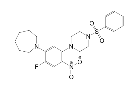 1-{2-fluoro-4-nitro-5-[4-(phenylsulfonyl)-1-piperazinyl]phenyl}azepane