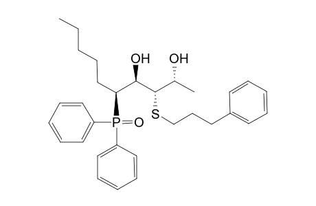 5-Diphenylphosphinoyl-3-(3-phenylpropylsulfanyl)decan-2,4-diol
