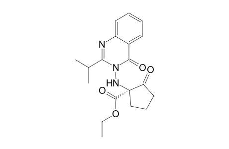 Ethyl 1-.alpha.-[N-(2-isopropyl-4-oxoquinazolin-3-yl)amino]-.beta.-5-oxocyclopentanecarboxylate