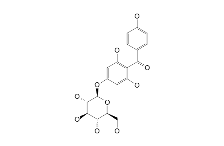 4-O-BETA-D-GLUCOPYRANOSYL-2,6,4'-TRIHYDROXYBENZOPHENONE