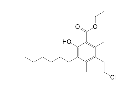 Ethyl 4-(2-Chloroethyl)-6-hexyl-1-hydroxy-3,5-dimethyl-2-benzoate