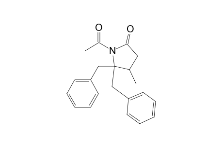 2-Pyrrolidinone, 1-acetyl-4-methyl-5,5-bis(phenylmethyl)-, (.+-.)-