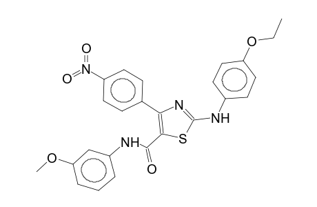 N-(3-methoxyphenyl)-2-(4-ethoxyanilino)-4-(4-nitrophenyl)-1,3-thiazole-5-carboxamide