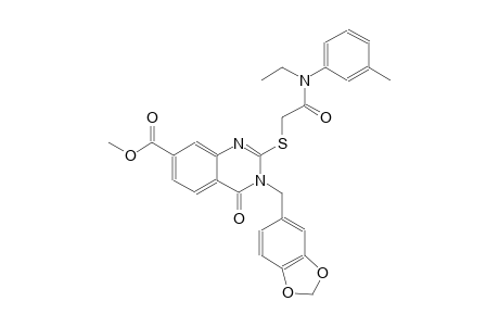 7-quinazolinecarboxylic acid, 3-(1,3-benzodioxol-5-ylmethyl)-2-[[2-[ethyl(3-methylphenyl)amino]-2-oxoethyl]thio]-3,4-dihydro-4-oxo-, methyl ester