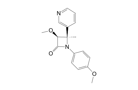 (3RS,4RS)-3-METHOXY-1-(4-METHOXYPHENYL)-4-METHYL-4-(3-PYRIDINYL)-AZETIDIN-2-ONE