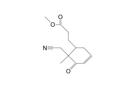 1-Cyanomethyl-1-methyl-2-(2-methoxycarbonyl-ethyl)-cyclohex-4-en-6-one