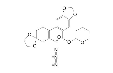 1-[4',5'-(Methylenedioxy)-2'-(tetrahydropyranyloxy)methyl]phenyl]-2-(azidocarbonyl)-4,4-ethylendioxy-1-cyclohexene
