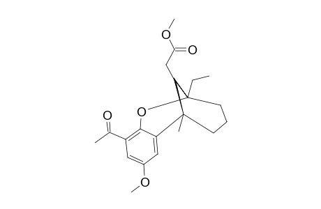 Methyl 10-acetyl-2-ethyl-8-methoxy-6-methyl-3,4,5,6-tetrahydro-2,6-methano-2H-1-benzoxocin-11-ethanoate