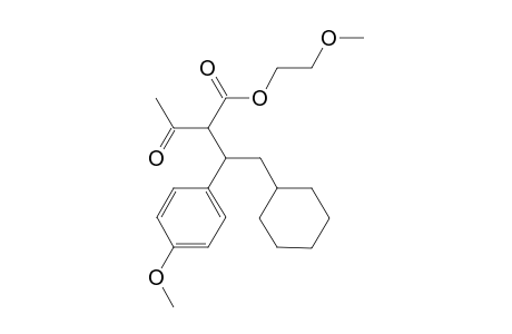 2-methoxyethyl 2-acetyl-4-cyclohexyl-3-(4-methoxyphenyl)butanoate