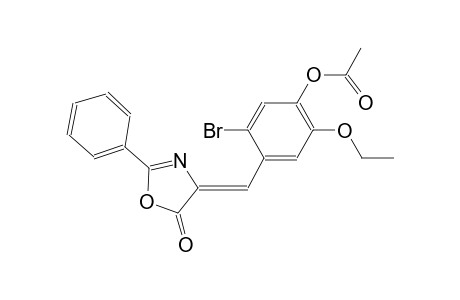 5-bromo-2-ethoxy-4-[(Z)-(5-oxo-2-phenyl-1,3-oxazol-4(5H)-ylidene)methyl]phenyl acetate