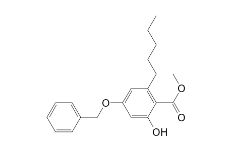 Benzoic acid, 2-hydroxy-6-pentyl-4-(phenylmethoxy)-, methyl ester